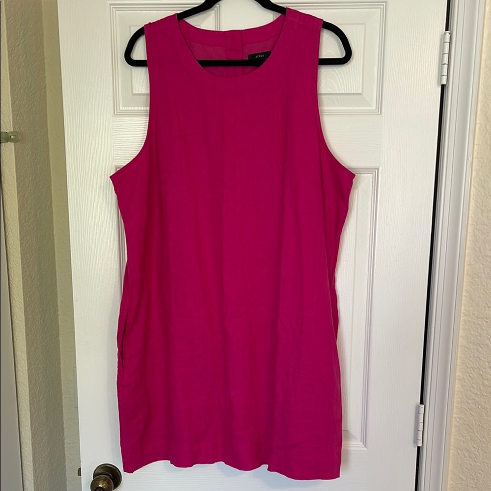 NWT J.Crew Button Back Linen Dress size XXL